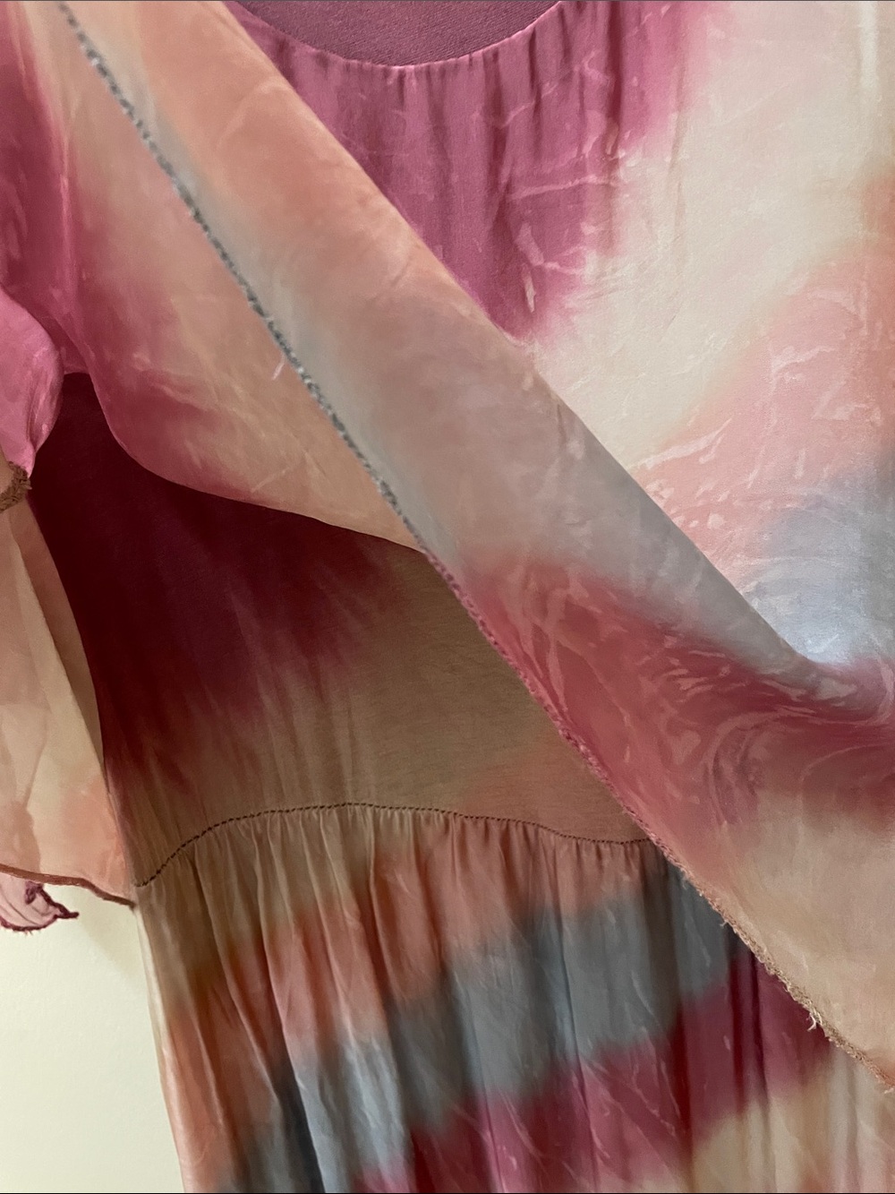 Made in Italy Layered Silk Dress - Picture 5 of 12
